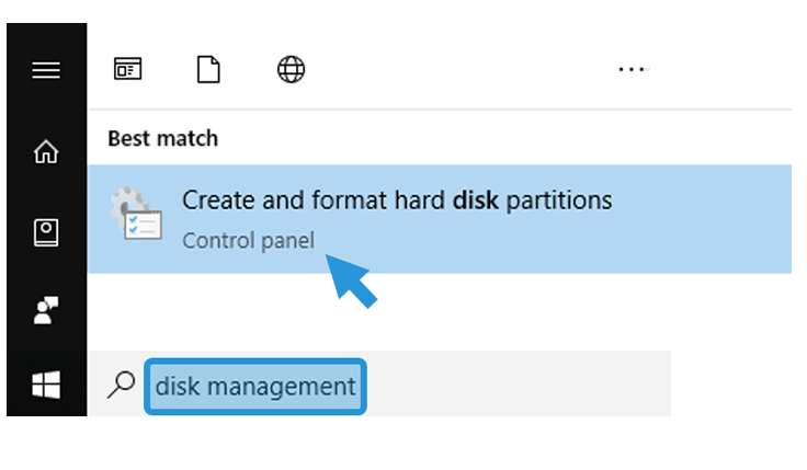 Buka Disk Management Windows