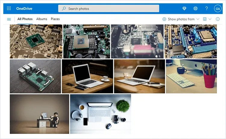 Contoh Foto di OneDrive