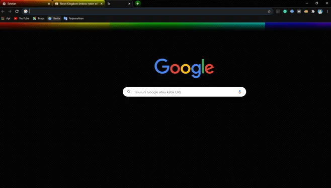 Tema Chrome Berhasil Terpasang