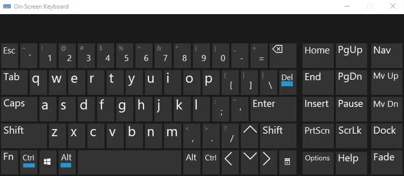 Ctrl Alt Del di Windows