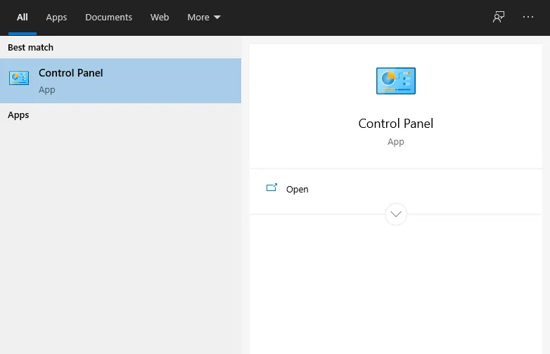 Buka Control Panel