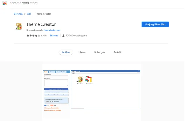 Ekstensi Tema Creator