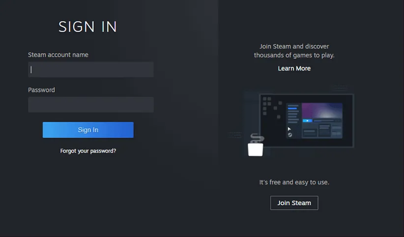 Laman Login Steam