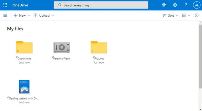 Masuk di OneDrive
