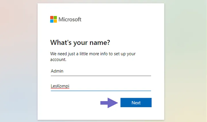 Masukkan Nama Akun Dari OneDrive