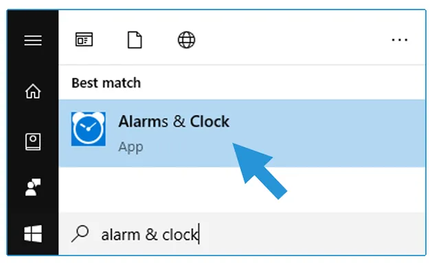 Buka Aplikasi Alarm and Clock