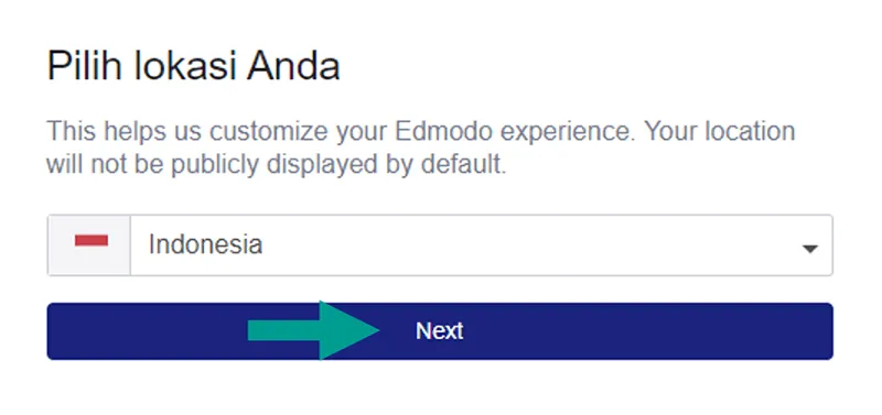 Pilih Lokasi Edmodo