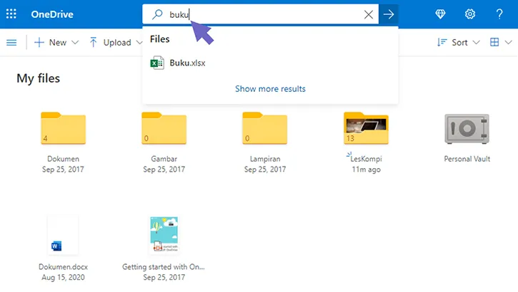 Cari File OneDrive