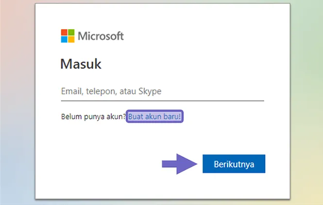 Buat Akun Baru OneDrive