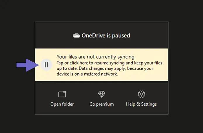 Aktifkan Sinkronisasi OneDrive