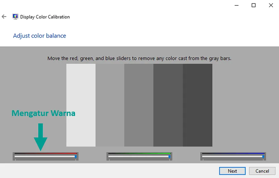 Atur Color Balance Monitor
