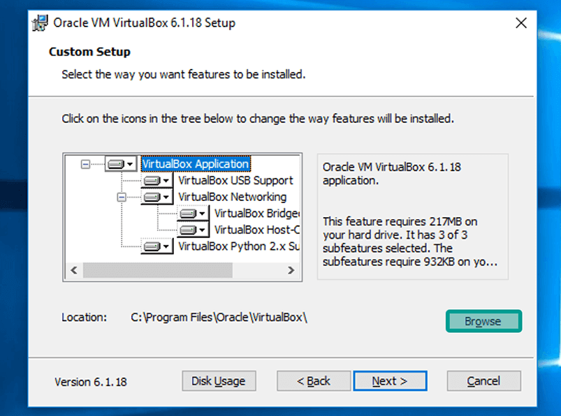 Setting Fitur Virtual Box