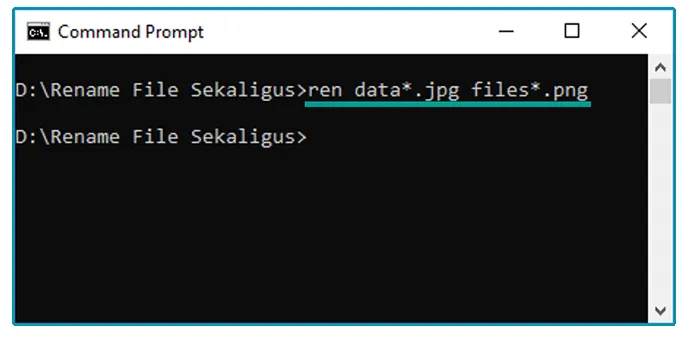 Ganti Nama File Sekaligus di CMD