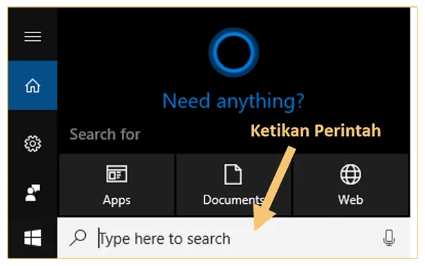 Jalankan Cortana di Windows