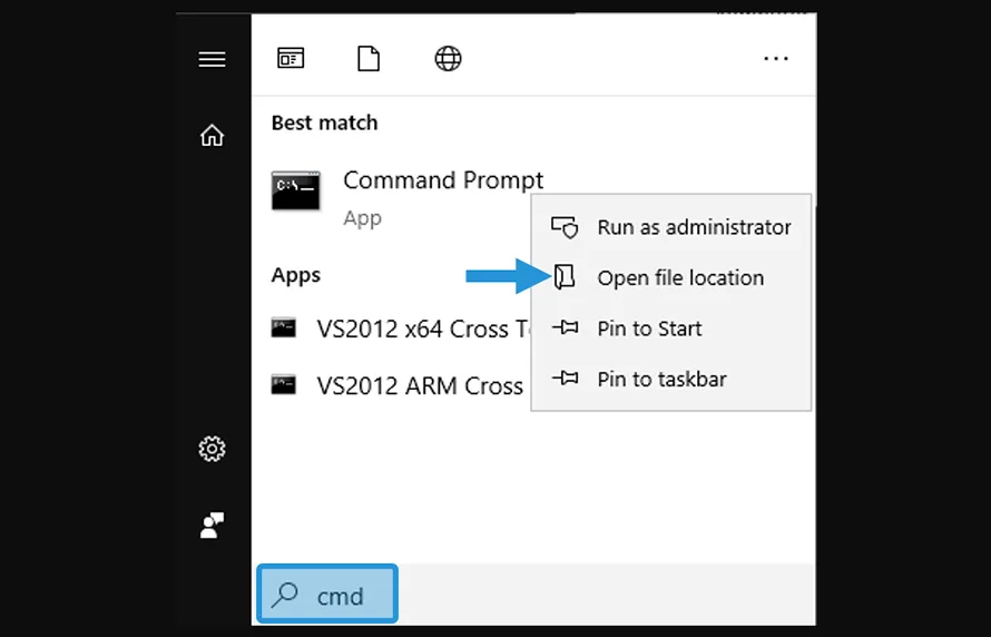 Menu CMD di Windows