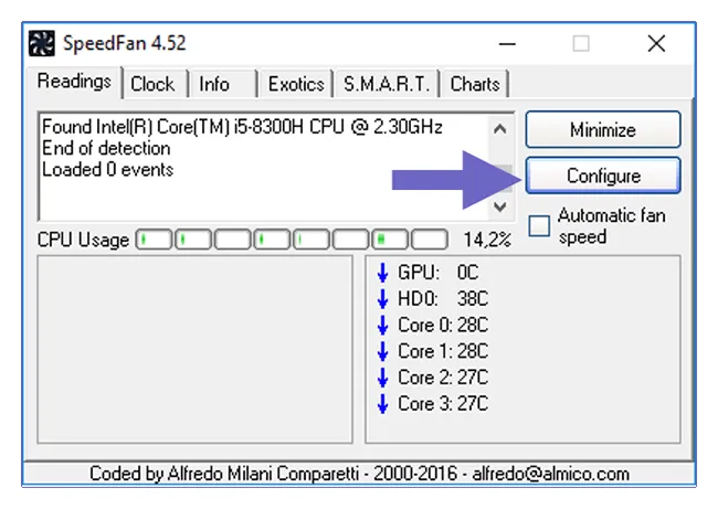 Opsi Configure Speed Fan