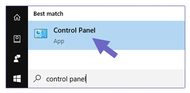 Buka Control Panel Windows