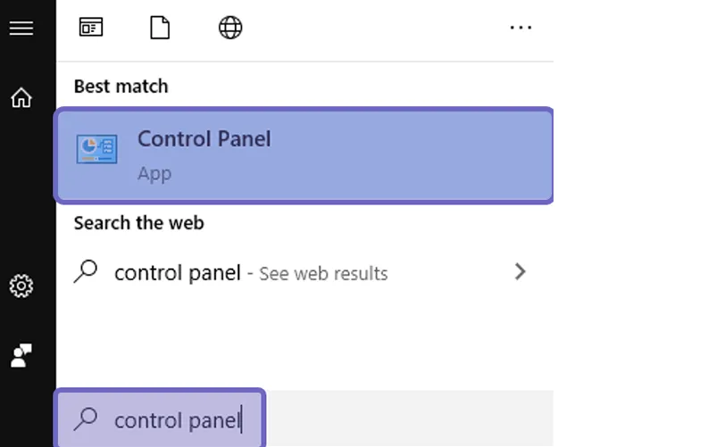 Buka Control Panel Windows