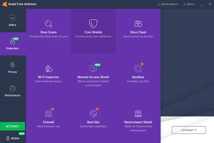 Core Shield Avast
