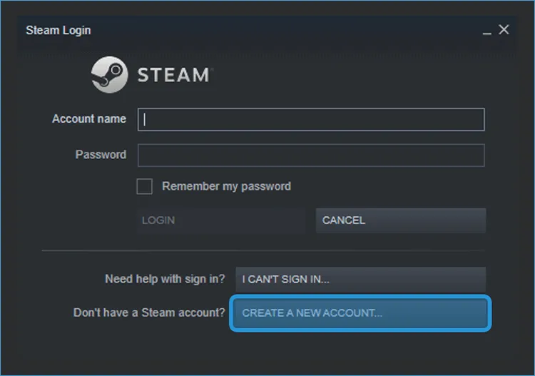 Create New Steam Account