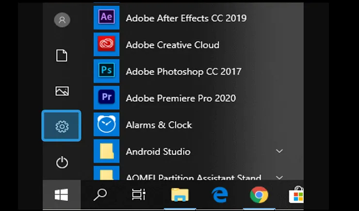 Buka Settings Windows