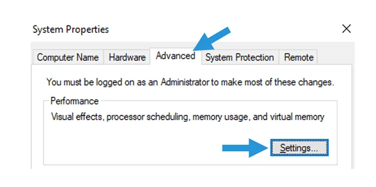 System Properties Windows