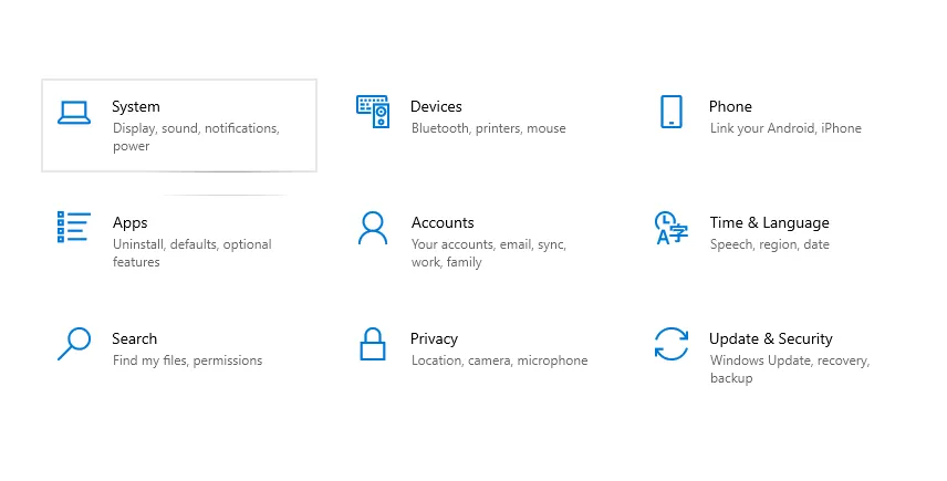 Menu Sistem Windows