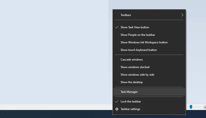Start Menu Task Manager