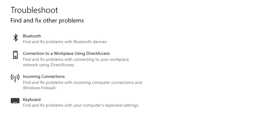 Mulai Troubleshoot