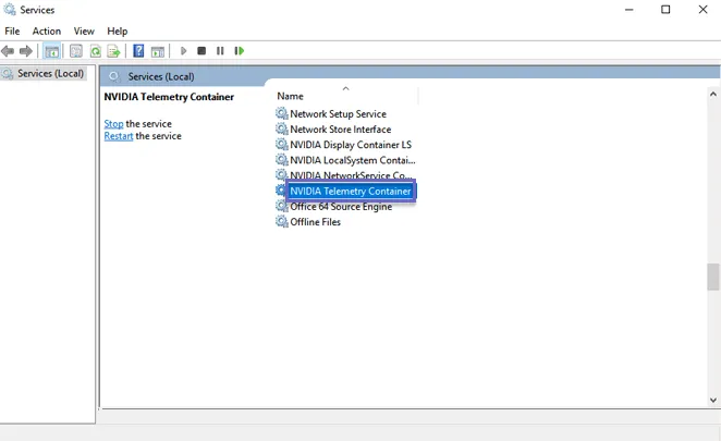 Mengatur Service NVIDIA Elemetry