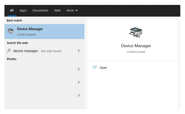 Buka Device Manager