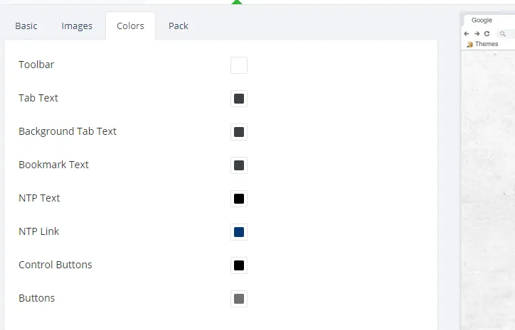 Setting Color di ThemeCreator