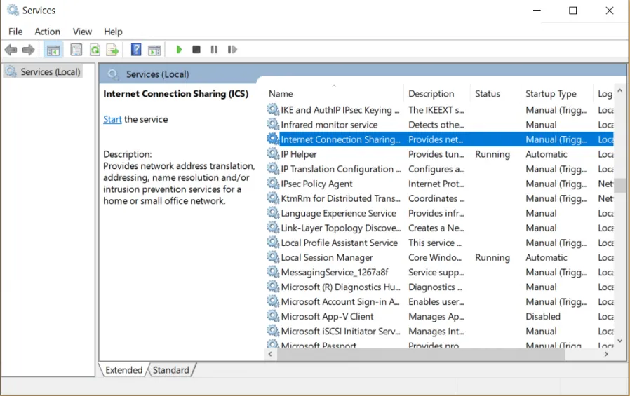 Setting Hotspot di Connection Sharing