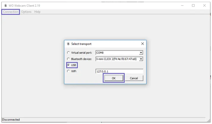 WO Webcam Via USB