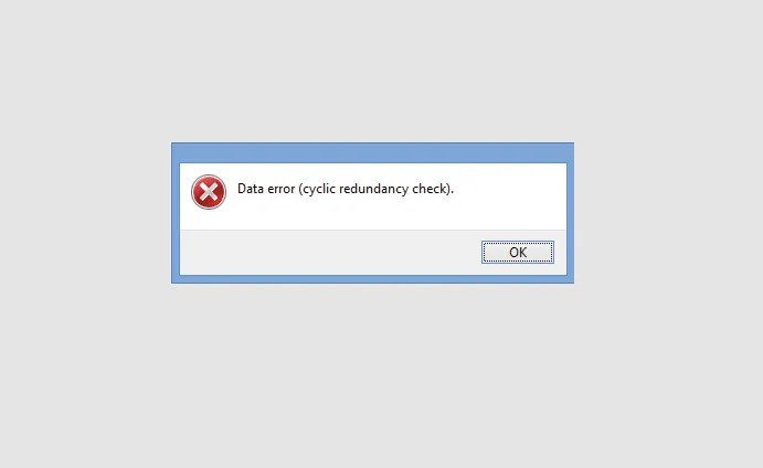 Penyebab Pesan Data Error: Cyclic Redudancy Check