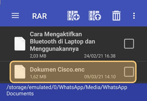 Cari File ENC Android