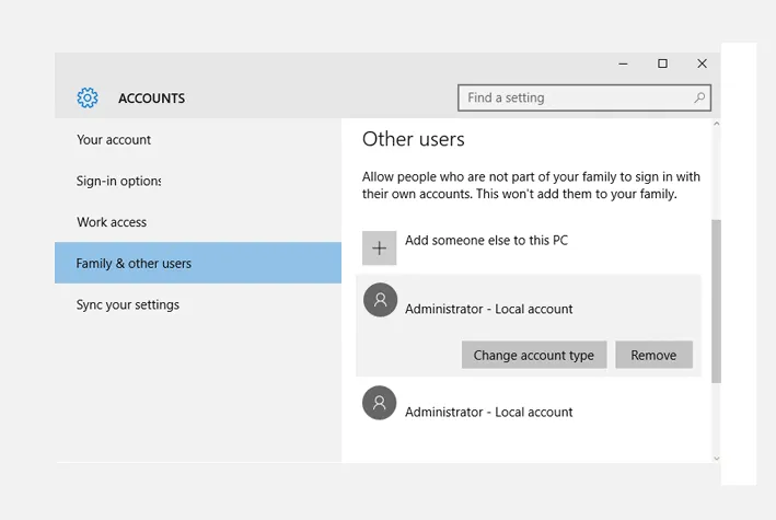 Menu Family User