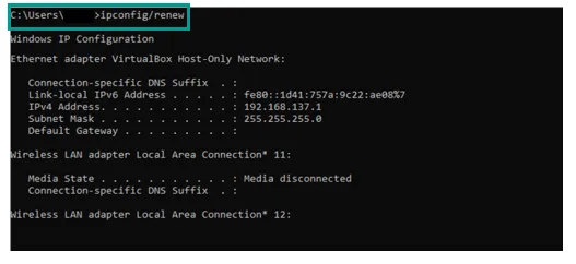 IPConfig Renew