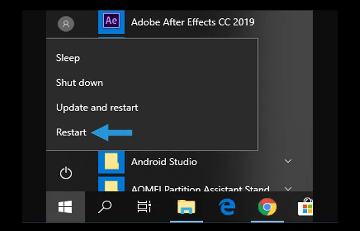 Restart Windows 10