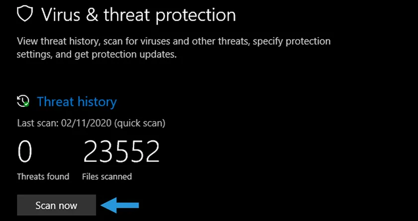 Scan Now Windows