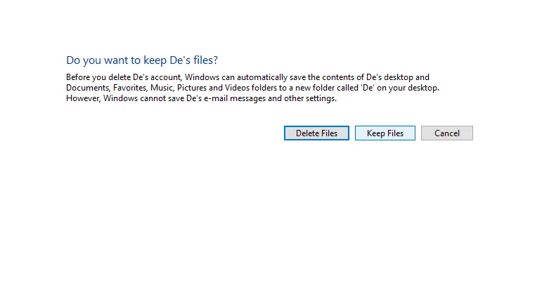 Menu Keep Files