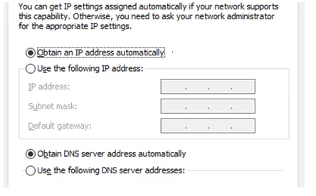 Atur DNS ke Otomatis