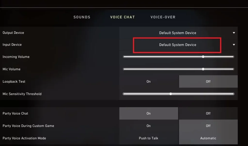 Atur Mic di Aplikasi