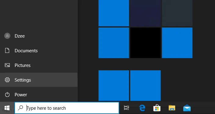 Buka Settings Windows