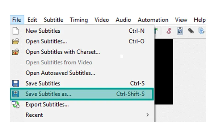 Save Subtitle AegiSub