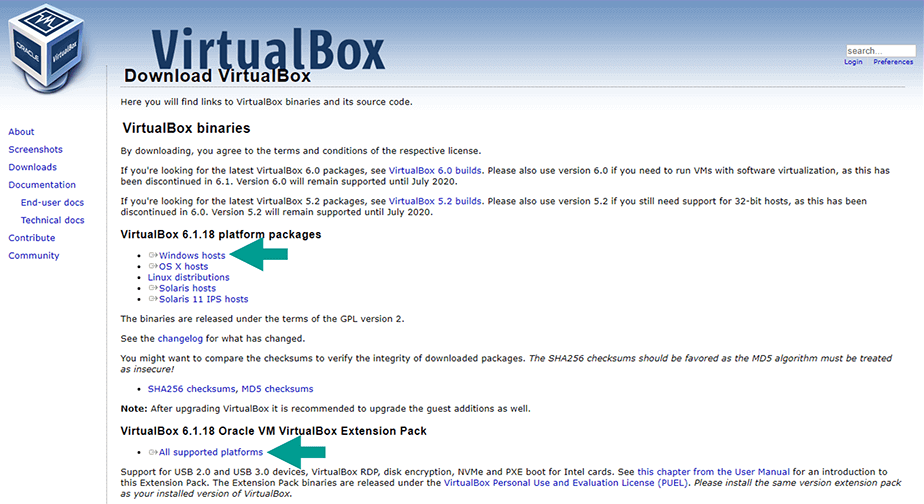 Situs Aplikasi Virtual Box