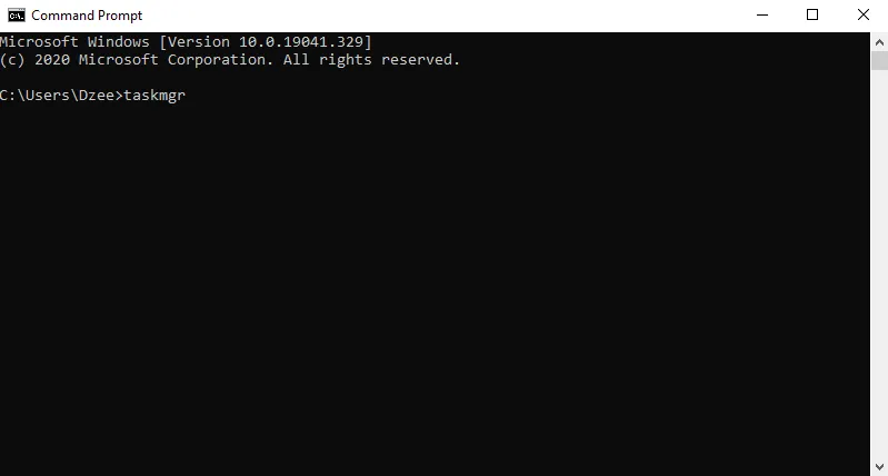 Buka Task Manager di CMD