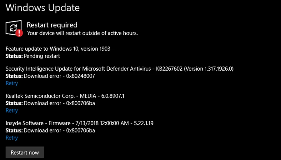 Update Windows di Laptop