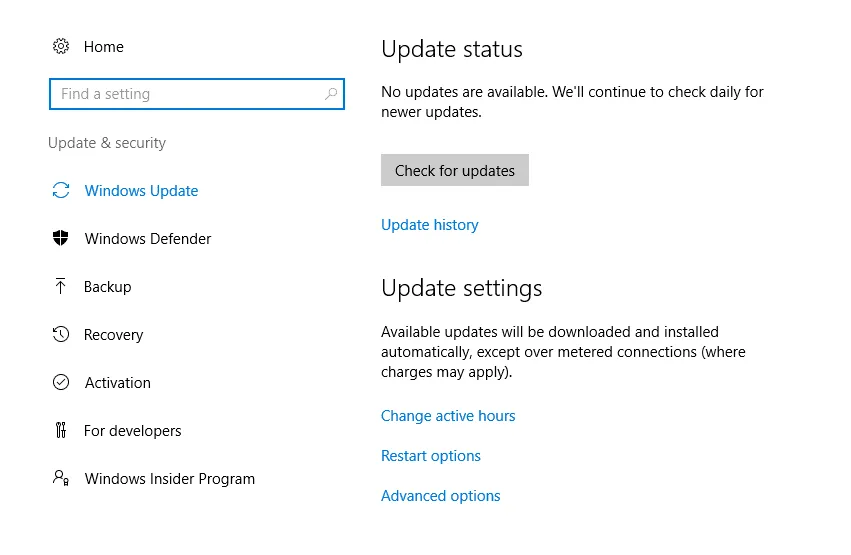 Opsi Update Windows