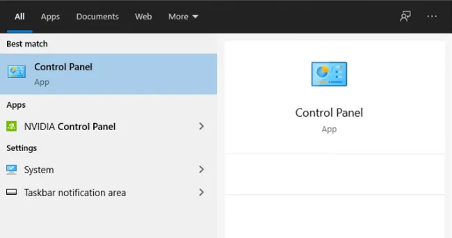 Jalankan Control Panel